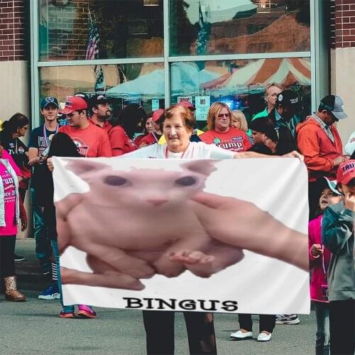 Bingus Text 273 Flag Banner Home Outdoor Gift Party Satanism Rainbow Things Colombia