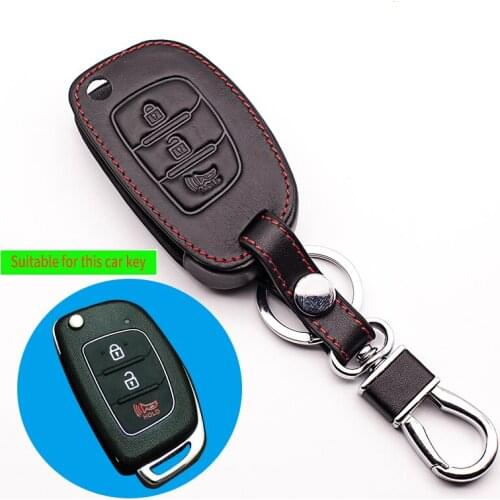100% Genuine Leather Key car case car-covers for Hyundai Motor IX35 for Beiqi huansu S6 car key cover remote control Car wallet