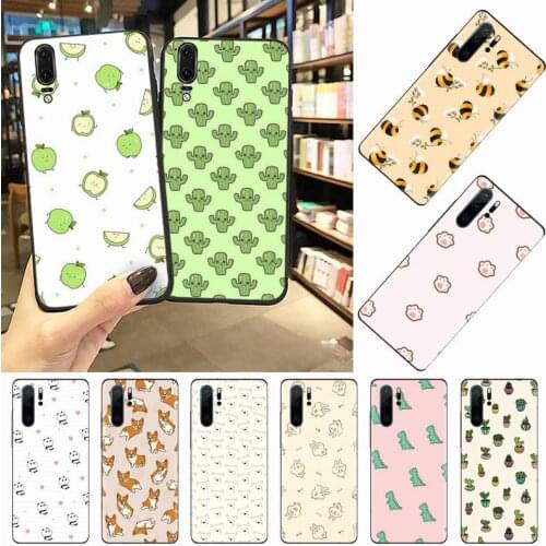 Bee cactus Phone Case For Huawei honor Mate P 9 10 20 30 40 Pro 10i 7 8 a x Lite nova 5t