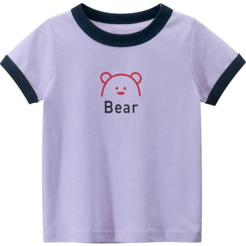 2021 Kids T-shirt Girl Cartoon Tops Cute Animal Rabbit Panda Bear Koala Baby Cotton Tees Summer Clothes Toddler T Shirt Children