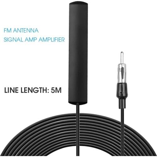 5 M long 12V Car Patch Aerial AM FM Radio Antenna Signal Amplifier Enhance ANT-309 Patch Aerial 80 - 120MHz for BMW VW Toyota