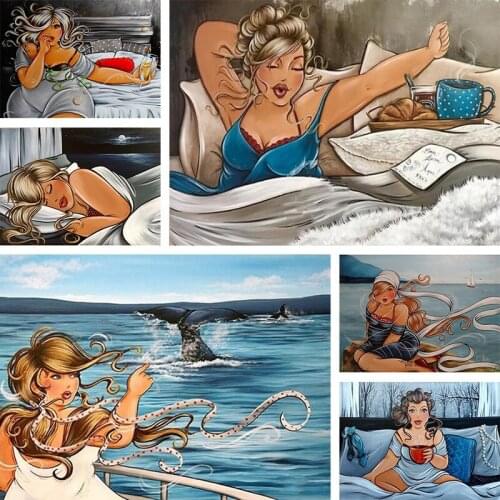 Fat Lady Diamond Art Painting Character Mosaic Cross Stitch Accessories 5D Diy Handmade Adult Crafts Home Decoration