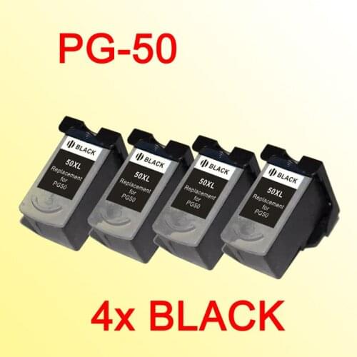 4pcs black ink cartridge for canon pg50 pg-50 pg 50 MP170 MP150 MP450 MP460 MP160 MP180 ip2200 printer