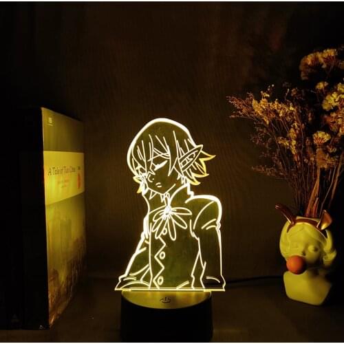 Kings Friend Helbram from The Seven Deadly Sins LED Anime Light Manga nanatsu no taizai Figurine 3D Night Lamp Otaku Desk Prop