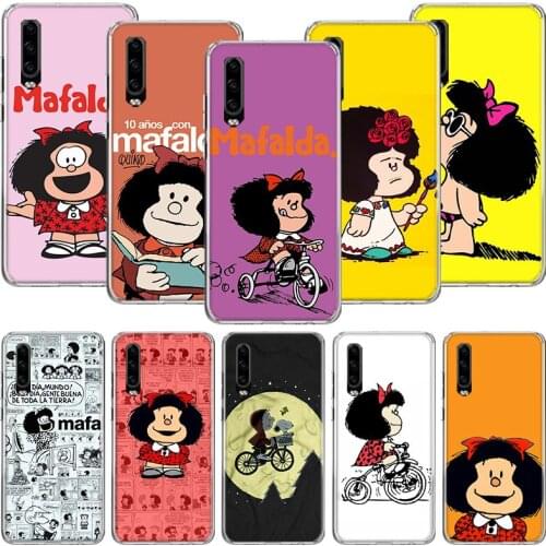 Mafalda Cartoon Phone Case For Huawei P30 P40 P20 P10 Mate 20 10 30 Lite Pro P Smart Z Plus Printing Cover Coque Shell