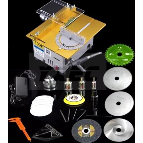 Multifunction Mini Table Saw Handmade Woodworking Bench Lathe Electric Polisher Grinder DIY Model Cutting Saw 7000RPM B12 Chuck