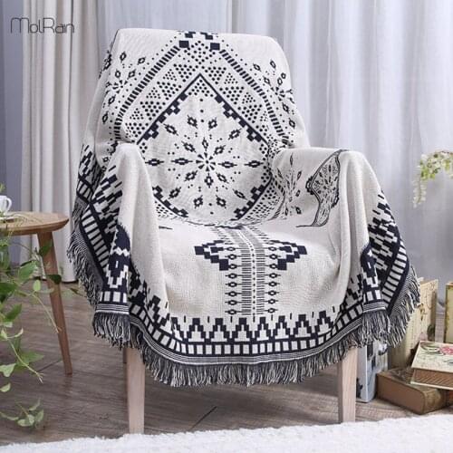 Molrain Cotton Throws On The Sofa