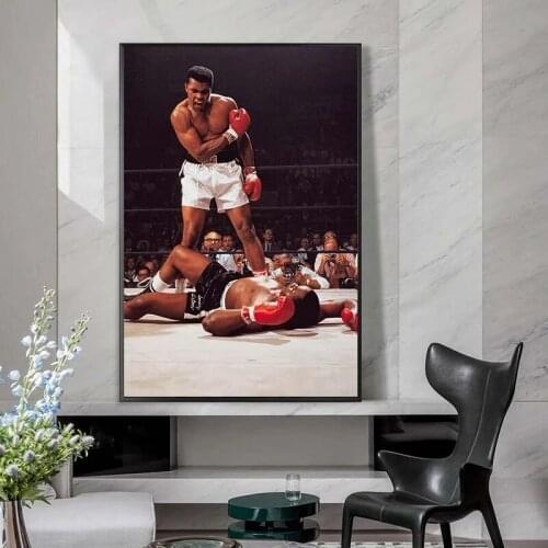 Boxing King Ali Painting Poster Prints HD Pictures Printed on Canvas Used for Room Home Aesthetics Decor Wall Art