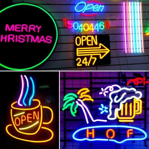 Neon Lights LED Fairy Waterproof Strip Light Flexible Mutil-Color For Bar Party Xmas Decoration Dimming With Power Supply DC 12V