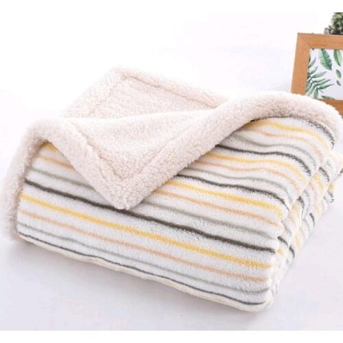 Baby Blanket Winter Double Thick Swaddle Wrap Newborn Infantil Breathable Warm Cotton Coral Fleece Blanket Soft Children Quilt