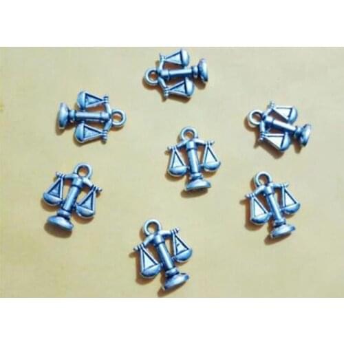 Wholesale 100Pcs Vintage libra scales of justice Small Charm Pendant For Jewelry Accessories