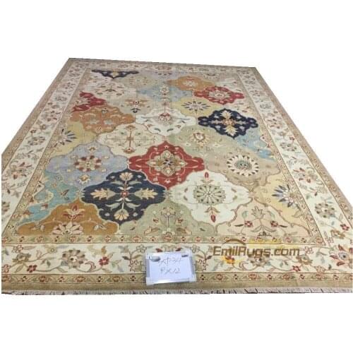 Original single export Turkish handmade carpets OUSHAK Ozarks pure wool carpet XP34 9x12gc47zieyg9