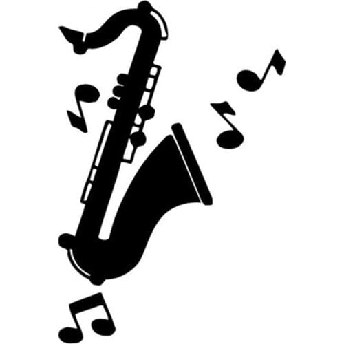 Personalized Saxophone Music Symbol Auto Sticker PVC Fashion Cover Up Scratches Exquisite Car Decal 11cm * 16.6cm