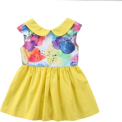 Toddler Kids Baby Girl Princess Dress Wedding Pageant Party Tutu Dress Sundress Size 3-7T