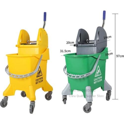 Double-barrel squeezed water truck hand-pressed mop squeezing water mopping cleaning bucket hotel cleaning car