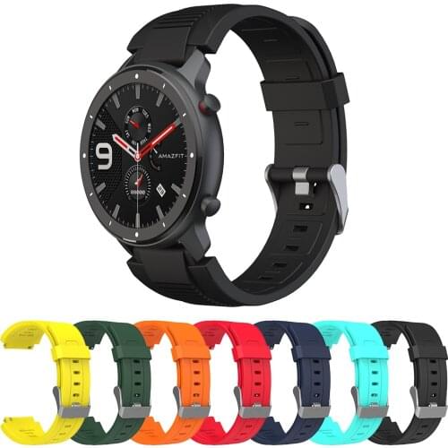 SIKAI 22mm Silicone Watchband Bracelet for GTR 47mm Gear S3 Galaxy Watch 46mm 20mm Strap for Huami GTS GTR 42mm