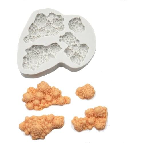 Coral Lake Rock Bubbles Fondant Cake Silicone Mold Birthday Cake Chocolate Mold Cake Decorating Tools DIY Cake Baking Tools
