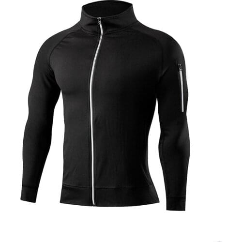 Fitness Equipment Mens Sports Top Coat Pockect Hoodies Running Jackets Sportswear Workout Jogging Chaqueta Deportiva Sweatshirts