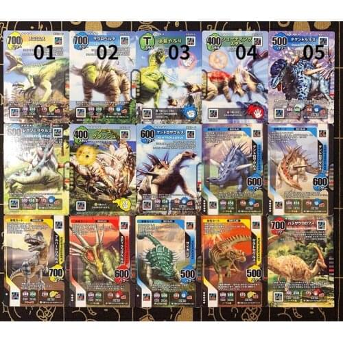 Japan Anime Dinosaur Kings Figures Cards Collections Cartoon Dinosaurs Sauropelta Cards Drifters Dinosaurs Lover Game Cards Toy