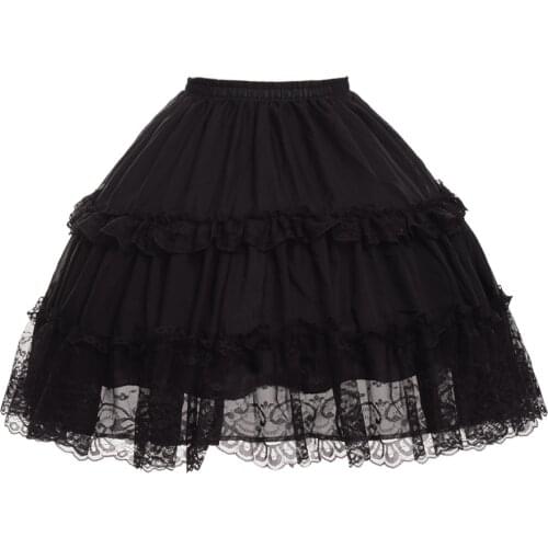 Lolita Girl Chiffon Petticoat Skirt Bustle Adjustable Layered Tutu Pannier Crinoline