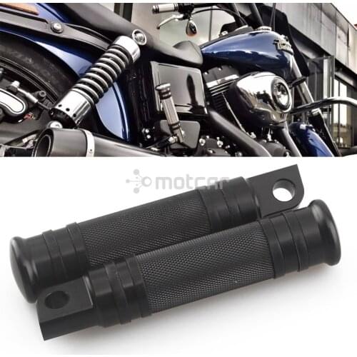 1pair Black Aluminum Footrest FootPeg Pedals For Harley XL883 1200 Touring Sportster V-Rod Fat Bob Drop Shipping