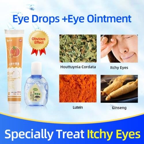 12ml Houttuynia cordata Eye Drops Relax Massage Eye Care Cleanning Eyes Detox Eye fatigue/Dry eyes/eye Itching