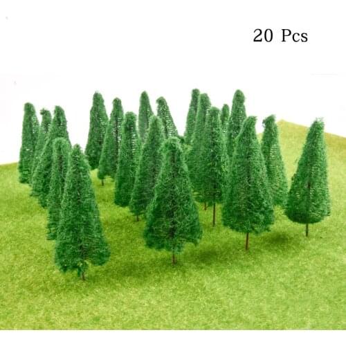 20pcs 1/100 Scenery Landscape Model Cedar Trees Railroad Layout Landscape Scenery Diorama Miniatures