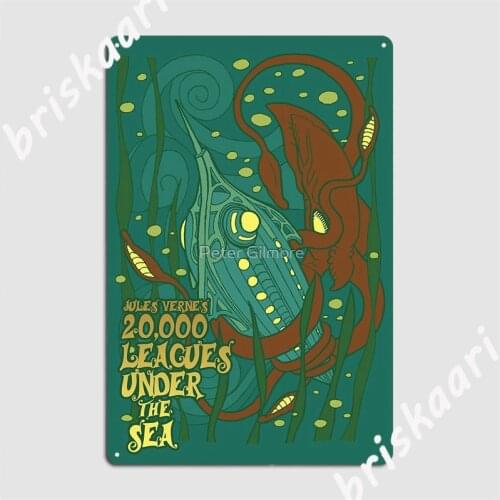 20,000 Leagues Under The Sea Metal Signs Cinema Garage Kitchen personalized Tin sign Posters