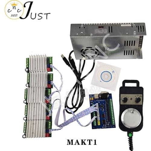 5-axis CNC USB MACH3 100KHz stepping motion control card breakout board + 4PCS TB6600 1-axis 4.5A stepping motor driver board