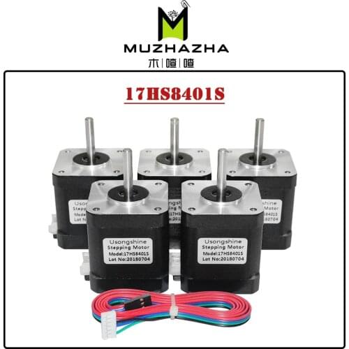 5pcs Nema 17 4-lead Stepper Motor 42 Motor 17HS8401S 1.5A CE ROSH ISO CNC Laser and 3D printer motor