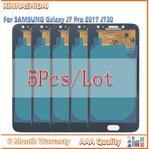 5PCS/LOT OLED LCD Display For Samsung Galaxy J7 Pro 2017 J730 J730F J730M With Touch Screen Digitizer Assembly