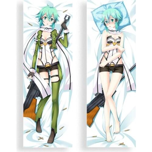 Anime Sword Art Online Long Pillow Case Cosplay Asada Shino Cover Hugging Body Peach Skin Pillowcase fashion Printed Pillowcase