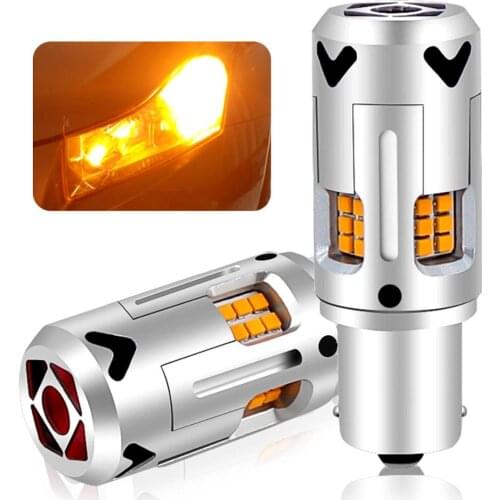 2Pcs Car 12V 1156 led Canbus BA15S P21W 7506 LED Bulb for Skoda Superb Octavia 2 FL 2011 2012 2013 7506