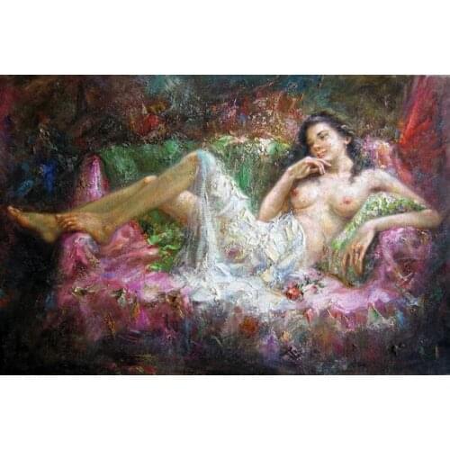Free shipping impression figure sexy women nude art canvas painting prints oil painting on canvas wall art decoration picture