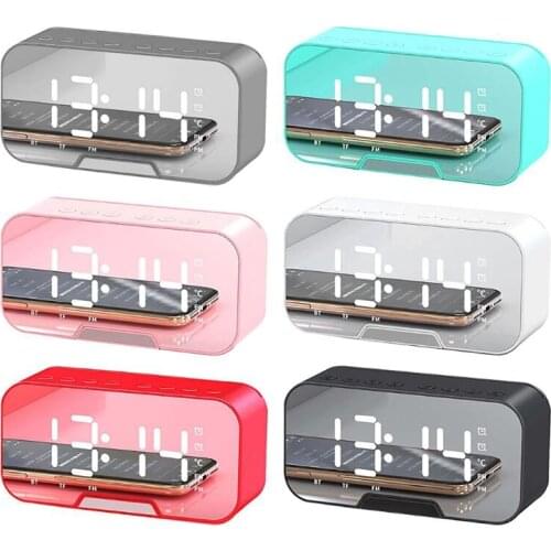 Wireless Bluetooth Speaker with Dual Alarm Clock LED Display Screen Music Player 37MF