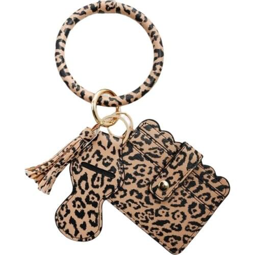 Keychain Wallet For Car Keys Holder Key Ring Leather Lipstick Card Multifunctional Wristlet Gifts Wallets Holders PU Leather