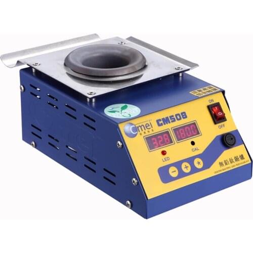 CM-508 Round high temperature lead free soldering pot titanium solder furnace tin melting digital display 220V 110V 0-600C 280W