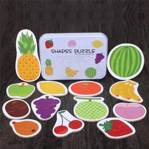 Baby Toys Infant Early Head Start Training Puzzle Cognitive Card Vehicl/Fruit/Animal/Life Set Pair Puzzle Baby Gift new