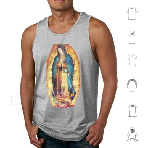 Our Lady Of Guadalupe Virgin Mary Tilma Tank Tops Vest Sleeveless Guadalupe Our Lady Of Guadalupe Marian Apparition Blessed