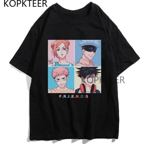 Anime Jujutsu Kaisen T Shirts Itadori Yuji Fushiguro Megumi Men Women Japanese Anime Manga Streetwear Harajuku T-shirts Tops Tee