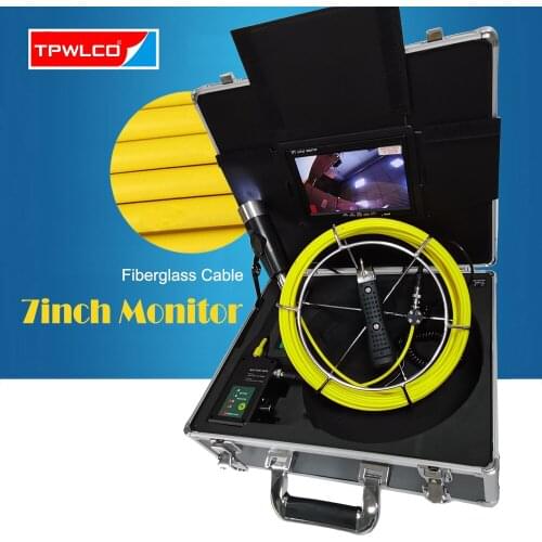 42mm Dual Camera Head Sewer Pipe Inspection Camera 20m Cable Drain Pipeline Detection Borescope Endoscope Syste 7''Monitor