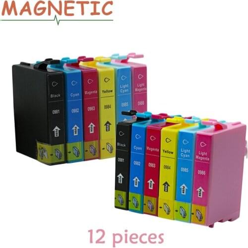 12pcs T0981 Ink Cartriage Compatible For Epson Artisan 600 700 710 800 810 725 835 837 printer for epson t0981 0981