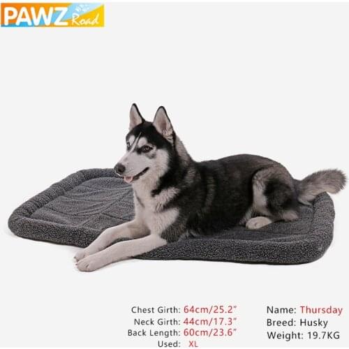 Dog Bed Mat Large All Seasons Gray Soft Non-slip Cotton Sleeping Bed Cushion For Dog Cat 5 Sizes Mat For Kennel Cage Pet House