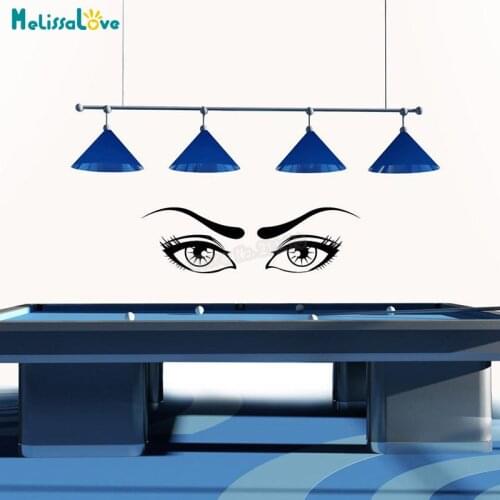 Beautiful Big Eye Eyelashes Wall Stickers Make Up Quotes Beauty Salon Decal Self-adhesive Vinyl Sofa Background Decor YY871
