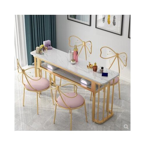 Manicure table and chair set online celebrity Nordic nail table simple and economical single small double nail table new