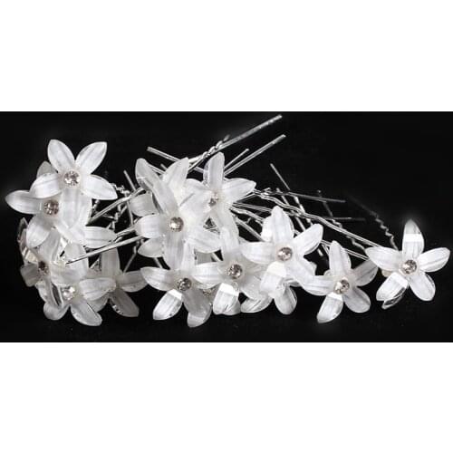 Fashion Women U Shape Flower Hairpins Metal Barrette Pearl Clip Wedding Bridal Hair Accessories Wedding Hairstyle Design Tools