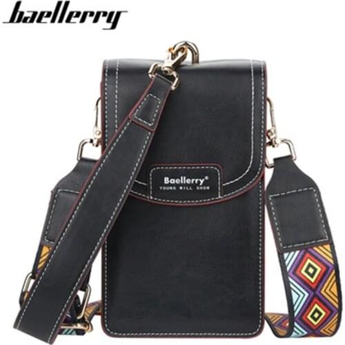 Ms. Baellerry Mobile Phone Bag Large-Capacity Korean Female Bag Fashion Zipper One-shoulder Messenger Bag Long Travel Wallet