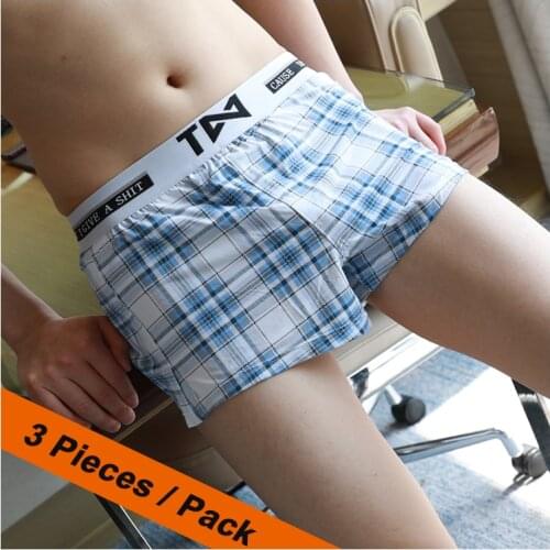 High Quality Boxers Comfortable Homewear Panties Casual Sleep Strip Loose 2019 Man Underpants Shorts