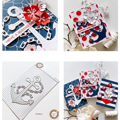 New 2021 Anchor Logo Hot Sale Scrapbooking cutting Dies Metal Stencils for Craft Embossing Paper Stencil Template for DIY Making