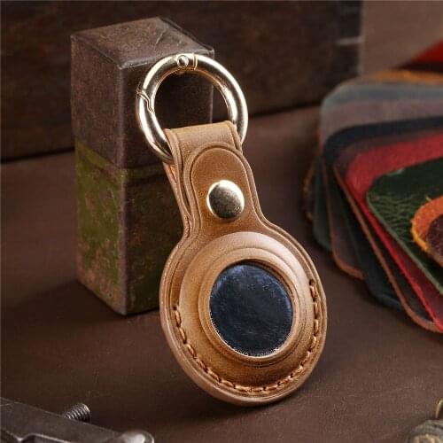 Genuine Leather Airtag Case For Airtags Protective cover For Apple Locator Tracker Anti-lost luxury High Quality cowhide Sleeve